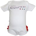 BabyGlam Little Democrat Bodysuit - White/ Red/ Silver/ Blue