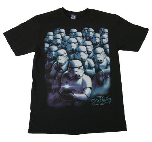  Star Wars: Cool Blue Stormtroopers Black T-Shirt