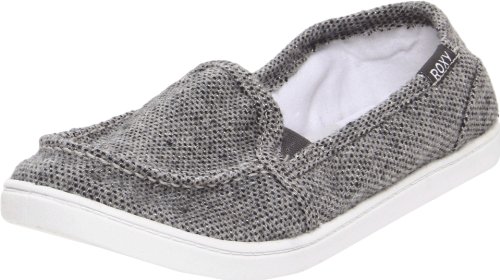 Roxy Women's Lido Slip-On Fashion Sneaker,Grey/Black/Silver,8.5 M US