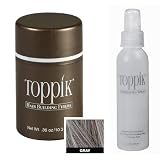 Toppik All Natural Organic Keratin Protein Fibers Hair Thickening System Instantly Conceals Thinning Hair & Baldness! Regular .36 oz Container In 