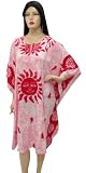 Ethnic SUN Printed Plus Size Short Kaftan Caftan Cover Up XMas Christmas Gift