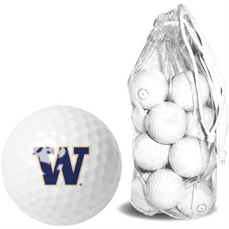 Washington Huskies Uw Ncaa Clear Pack 15 Golf Balls