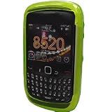 PREMIUM GREEN WAVE SOFT CRYSTAL SKIN GEL COVER CASE FOR BLACKBERRY CURVE 8520 8530 TIGHT FIT