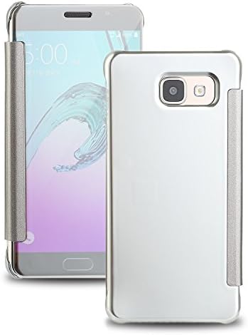 Samsung Galaxy A5 2016 Case, Xiangtian PC Luxury View Mirror Flip Case For Samsung Galaxy A5 (2016) /Galaxy A510 (Silver)