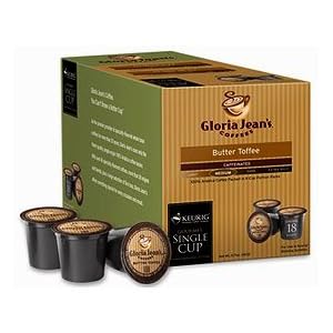 Gloria Jean's Coffees Butter Toffee K-Cups by Keurig