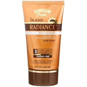 Hawaiian Tropic Island Radiance Self Tanner, Medium-Dark, 5-Ounce Tubes (Pack of 2)