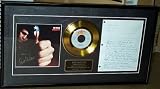 Don McLean American Pie Framed 24kt Gold Plated 45 Record with Reproduction Lyric Sheet