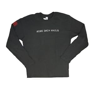 Nine Inch Nails Red Bars Mens Longsleeve Shirt