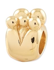 Reflection Beads Silver Gold Plated Family of Five Family Bead