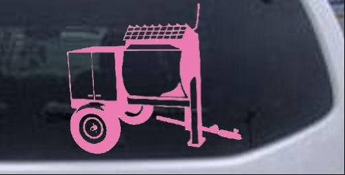 Pink 24in X 20.8in -- Cement Concrete Mixer Construction Business Car Window Wall Laptop Decal Sticker Pink 24in X 20.8in -- Cement Concrete Mixer Construction Business Car Window Wall Laptop Decal Sticker