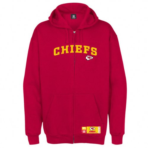 Kansas City Chiefs Classic Heavyweight Full Zip Hooded Fleece Jacket - Large