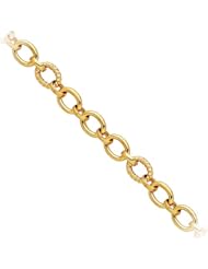 7 1/2" Fashion Rope Link Bracelet in 14K Yellow Gold