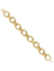 7 1/2" Fashion Rope Link Bracelet in 14K Yellow Gold