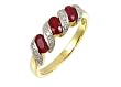 Eternity Ring, 9ct Yellow Gold Diamond and Ruby Ring