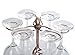 MyGift Classic Elegant Metal Tabletop 6 Wine Glass Display Holder Drying Rack Stand/Air Dry System