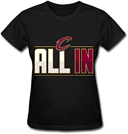 Cleveland Cavaliers T Shirts For Woman Short Sleeve[ L Black