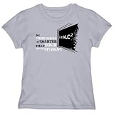 T-Shirt Woman Silver Gray  My Chihuahuas Is Smater Than Your Honor Student  Dog
