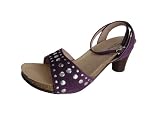 Andres Machado Women's PURPLE Suede Sandals Big Size Shoes