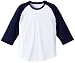 (ユナイテッド アスレ)United Athle 5.0オンスラグラン3/4スリーブTシャツ(アダルト) 540401 1086 ホワイト×ネイビー M (ユナイテッド アスレ)United Athle 5.0オンスラグラン3/4スリーブTシャツ(アダルト) 540401 1086 ホワイト×ネイビー M
