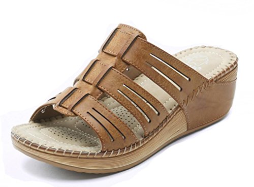 Alexis Leroy Spring Summer Women's Wedge Design Fashion Sandal Shoes