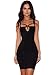whoinshop Women's Rayon Backless Low-Cut Sling Bandage Cocktail Dress