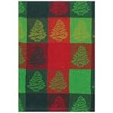 100% Cotton Christmas Tree Jacquard Dishtowel 18 X 28 Set 6 by 