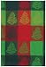 100% Cotton Christmas Tree Jacquard Dishtowel 18" X 28" Set / 6