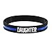 Thin Blue Line Police Officer Awareness Silicone Band 7.5