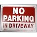Tools & Hardware : NO PARKING IN DRIVEWAY Sign- R