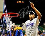 Brandon Rush Autographed / Signed Cutting Net Celebration Kansas Jayhawks 8x10 Photo