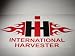 Flaming International Harvester IH vinyl lettering decal sticker BLACK/RED