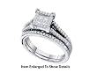 Stunning 14k. White Gold 0.50 Ctw. Genuine 2pc. Diamond Bridal Set