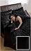 Kitchen & Housewares : 6 piece Satin Black Superking Size Duvet Cover Set (inc 1 duvet cover,1 fitted sheet,4 pillowcases)