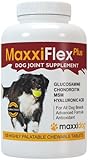 MaxxiFlex Plus Dog Joint Supplement with Glucosamine, Chondroitin, MSM, Hyaluronic Acid, Devils Claw, Bromelain and Turmeric - 120 Liver Flavored Tablets