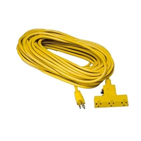 Alert Stamping CST-6M Tri-Tap Outdoor Extension Cord with Circuit Breaker, Yellow, 6-Feet by Alert Stamping