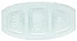 Clear Spanish Textured Glass Triple Serving Dish 1"H 16 1/4"L 8 1/4"W Set / 2