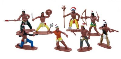 8 Indianer Figuren ca. 7 cm gross Häuptling 8 Indianer Figuren ca. 7 cm gross Häuptling