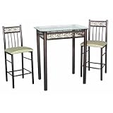 Three Piece Bistro Table Set in Bronze