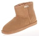 BEARPAW Demi Womens Suede Sheepskin Shearling Ankle Boots Shoes Nutmeg/Tan