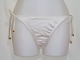 Guess White Swimsuit-bottoms w/Beaded Sideties