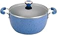 Paula Deen Signature Porcelain Nonstick 5-1/2-Quart Covered Casserole, Blueberry Speckle