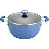 Paula Deen Signature Porcelain Nonstick 5-1/2-Quart Covered Casserole, Blueberry Speckle