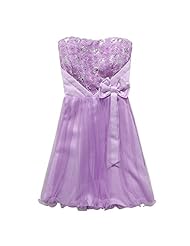 Plus Size Strapless Sequined Shirred  Satin Bridesmaid Dress/Prom Dress/Party Dress/Mini Dress  With a Bow(s)