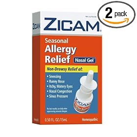 Zicam No Drip Liquid Nasal Gel, Seasonal Allergy Relief, Non-Drowsy, 0.5-Ounce (15 ml) (Pack of 2)