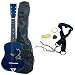 Musical Instruments : Austin Bazaar 25" Kid's Acoustic Toy Guitar with Carrying Bag and Accessories - Blue