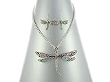 Beautiful Dragonfly Pendant Set