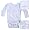 Petit Bateau Colored Side Snap Unisex Kimono Onesie, 1M