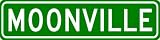 MOONVILLE Sign - Personalized MOON Last Name Sign - Aluminum - 4 x 18 Inches