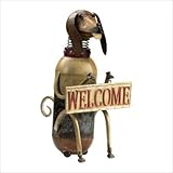 IMAGE OF Welcome Dog Figurine in Multi-Color