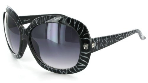 Glyphic 9411 Women's Designer Sunglasses with Unique Stylish Patterned Frames and Large Lenses